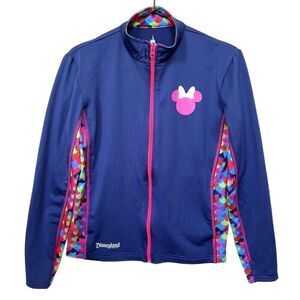 Disney Parks Girl’s Zip Up Jacket Mickey Logo Disneyland Resorts Navy Blue XL